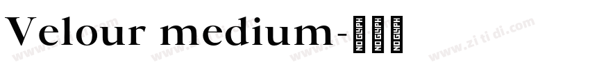 Velour medium字体转换